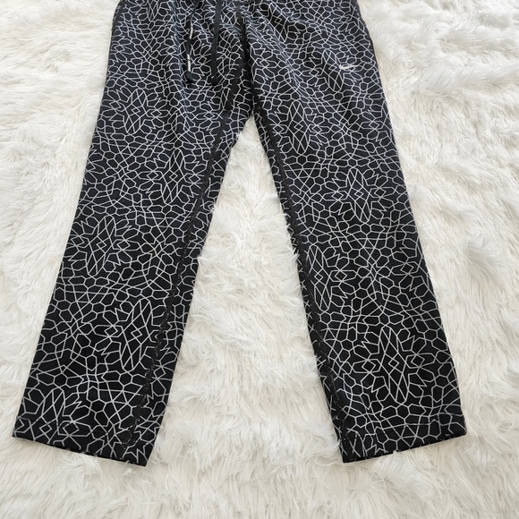 NIKE running cropped leggings size small geometric pattern drawstring tie - Picture 8 of 12